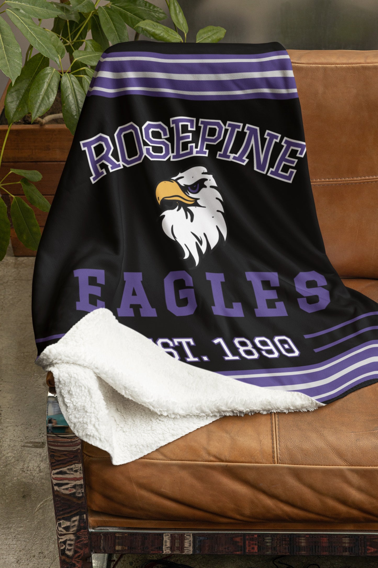 Rosepine Eagles - Sherpa Fleece Throw