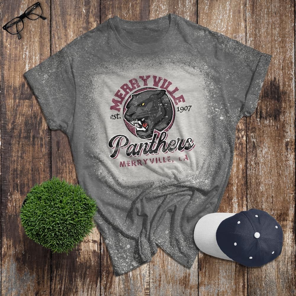 Merryville Panthers Vintage Bleached Adult Tee
