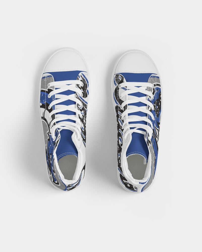 Deridder Dragons Vintage - Women's Hightop Canvas Shoe - EN