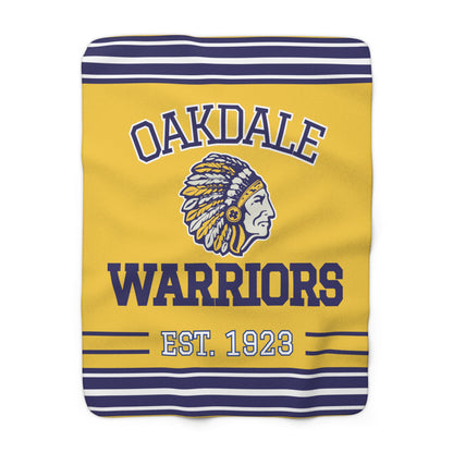 Retro Tube Stripe Sherpa Fleece Throw - Oakdale Warriors Edition