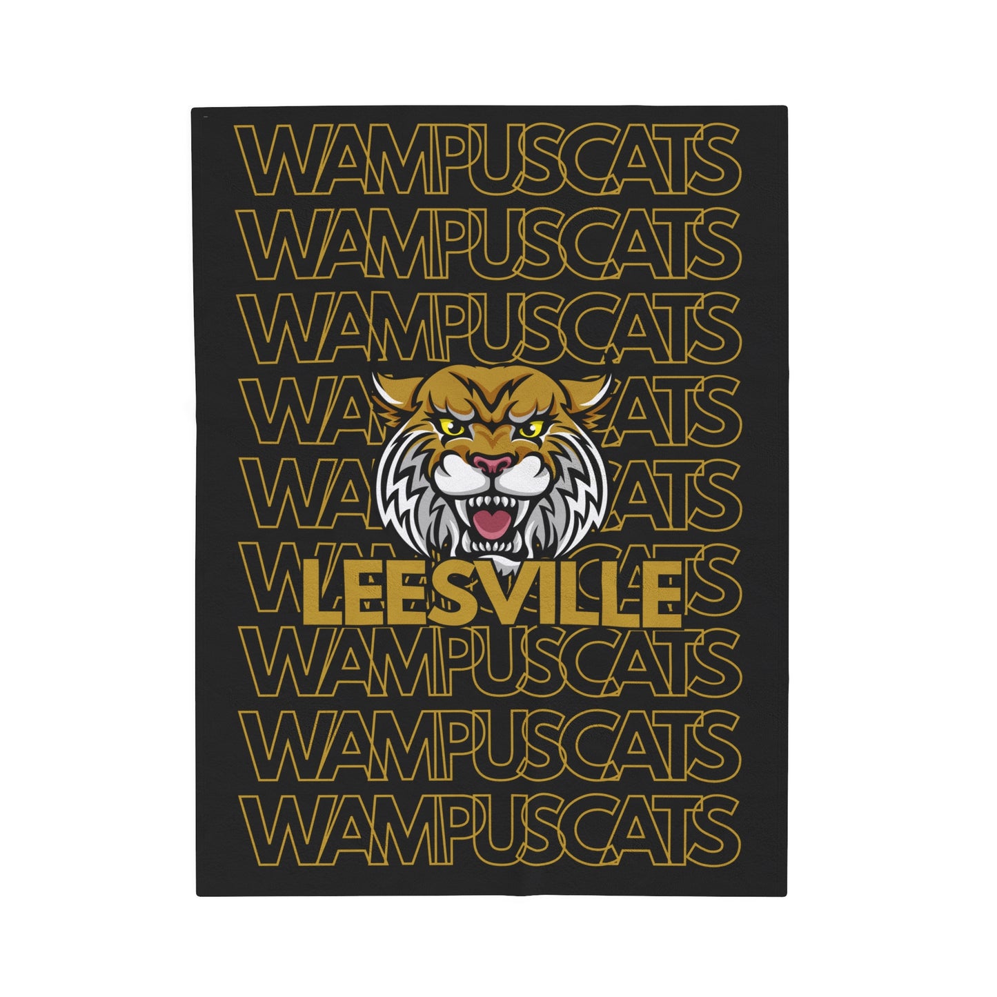 Leesville Wampus Cats Pride - Velveteen Plush Blanket - EN