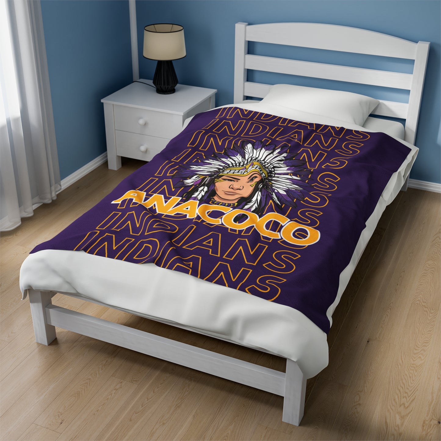 Anacoco Indian Pride - Velveteen Plush Blanket - EN