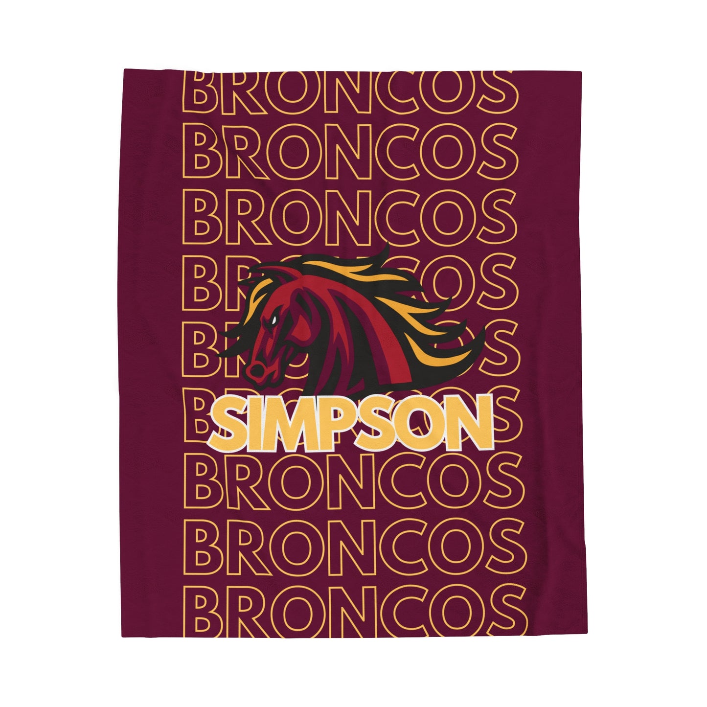 Simpson Broncos Pride - Velveteen Plush Blanket - EN