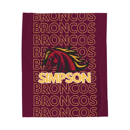 Simpson Broncos Pride - Velveteen Plush Blanket - EN