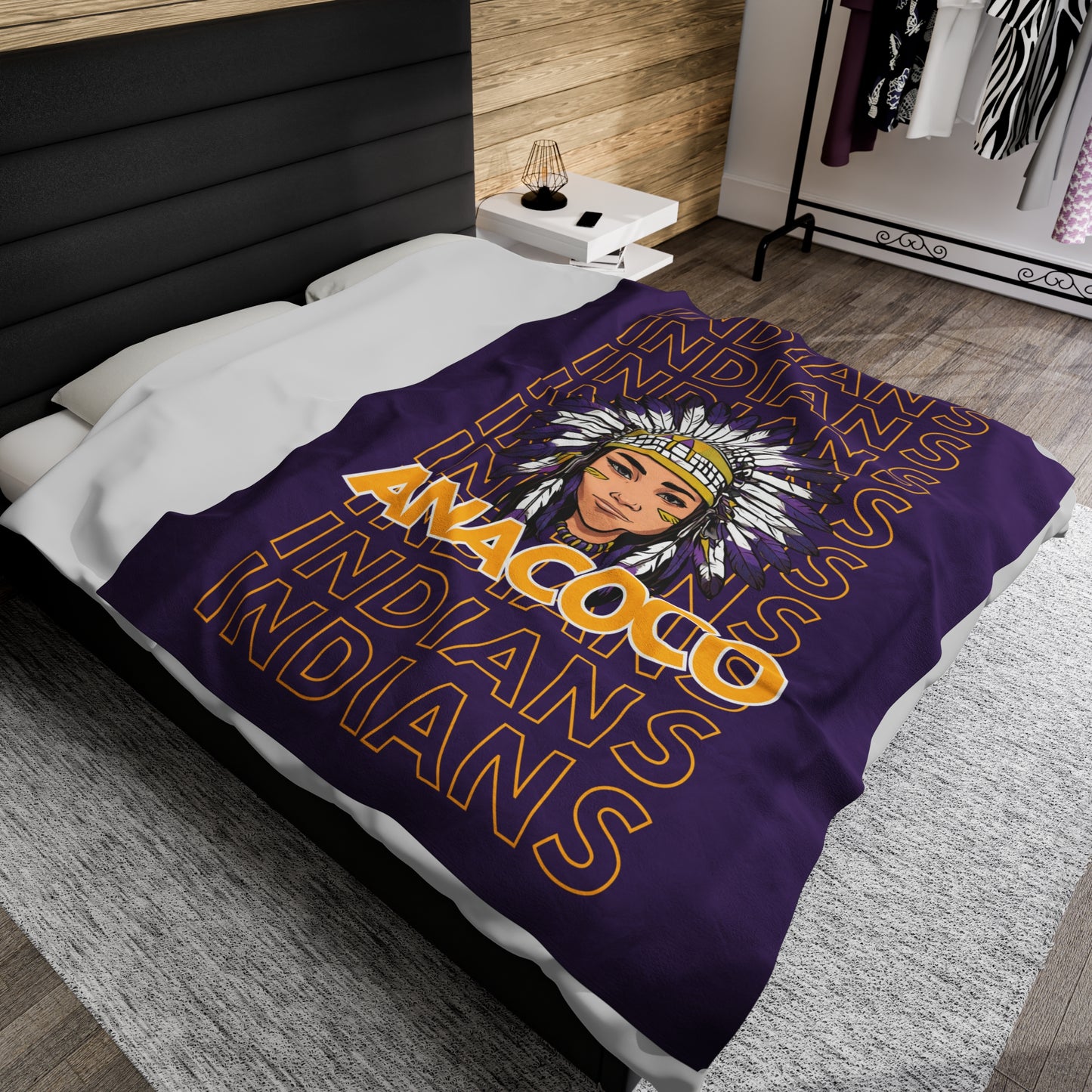 Anacoco Indian Pride - Velveteen Plush Blanket - EN