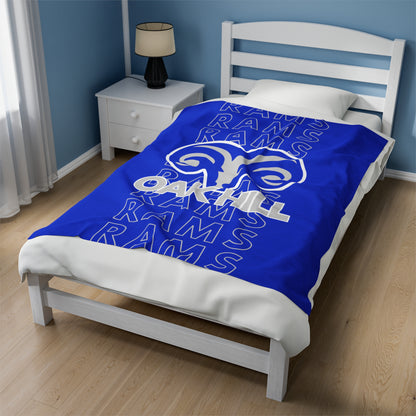 Oak Hill Rams Pride - Velveteen Plush Blanket - EN