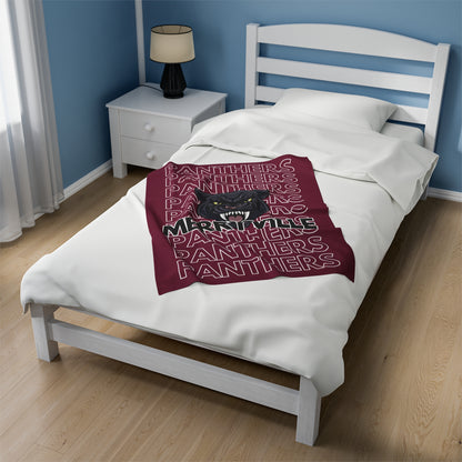 Merryville Panthers Pride - Velveteen Plush Blanket - EN