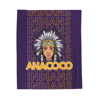 Anacoco Indian Pride - Velveteen Plush Blanket - EN