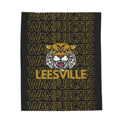 Leesville Wampus Cats Pride - Velveteen Plush Blanket - EN