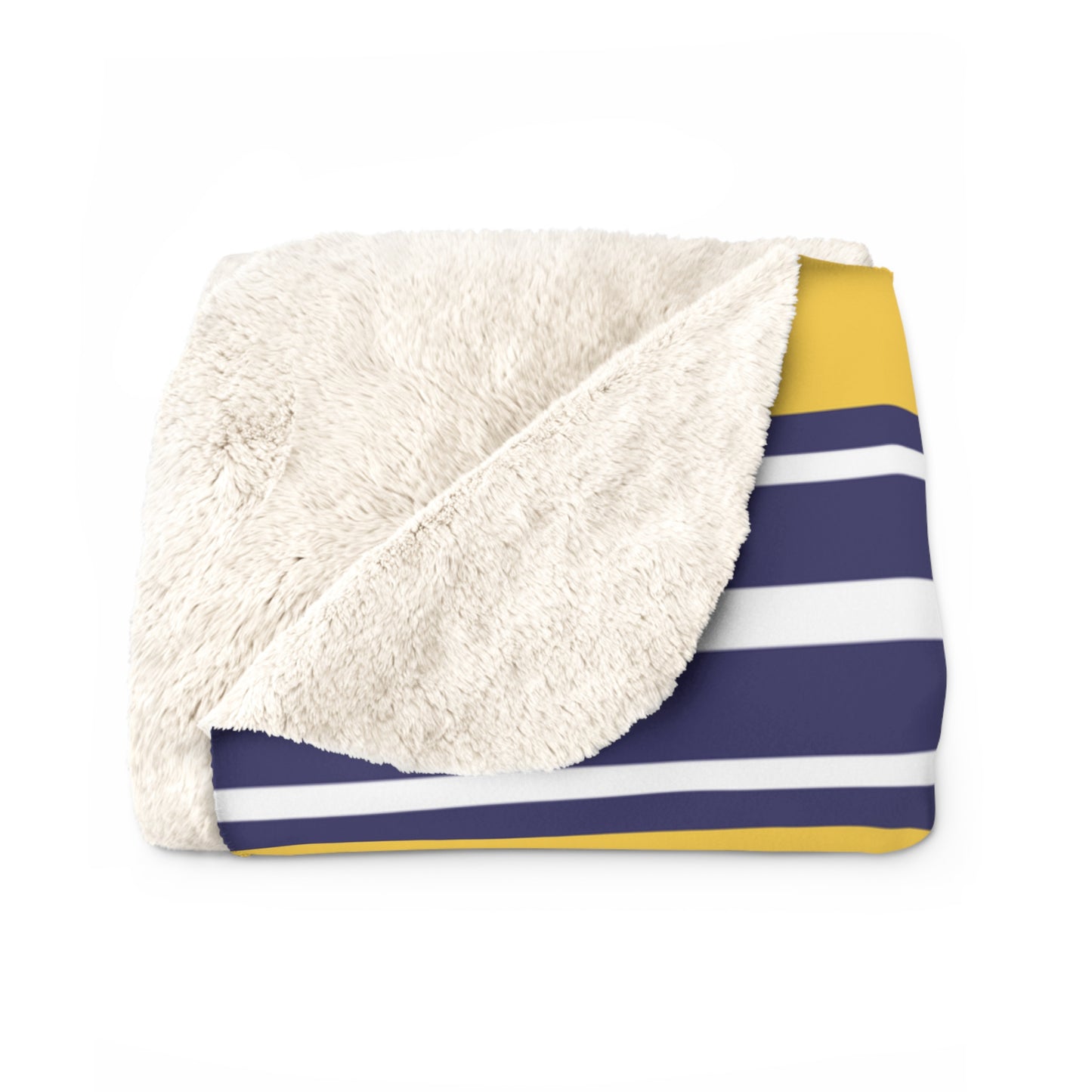 Retro Tube Stripe Sherpa Fleece Throw - Oakdale Warriors Edition