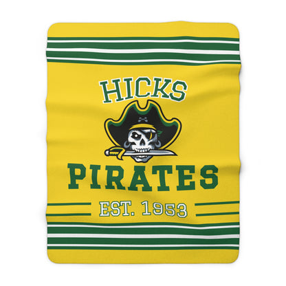 Vintage Varsity Stripe Sherpa Fleece Throw - Hicks Pirates Edition