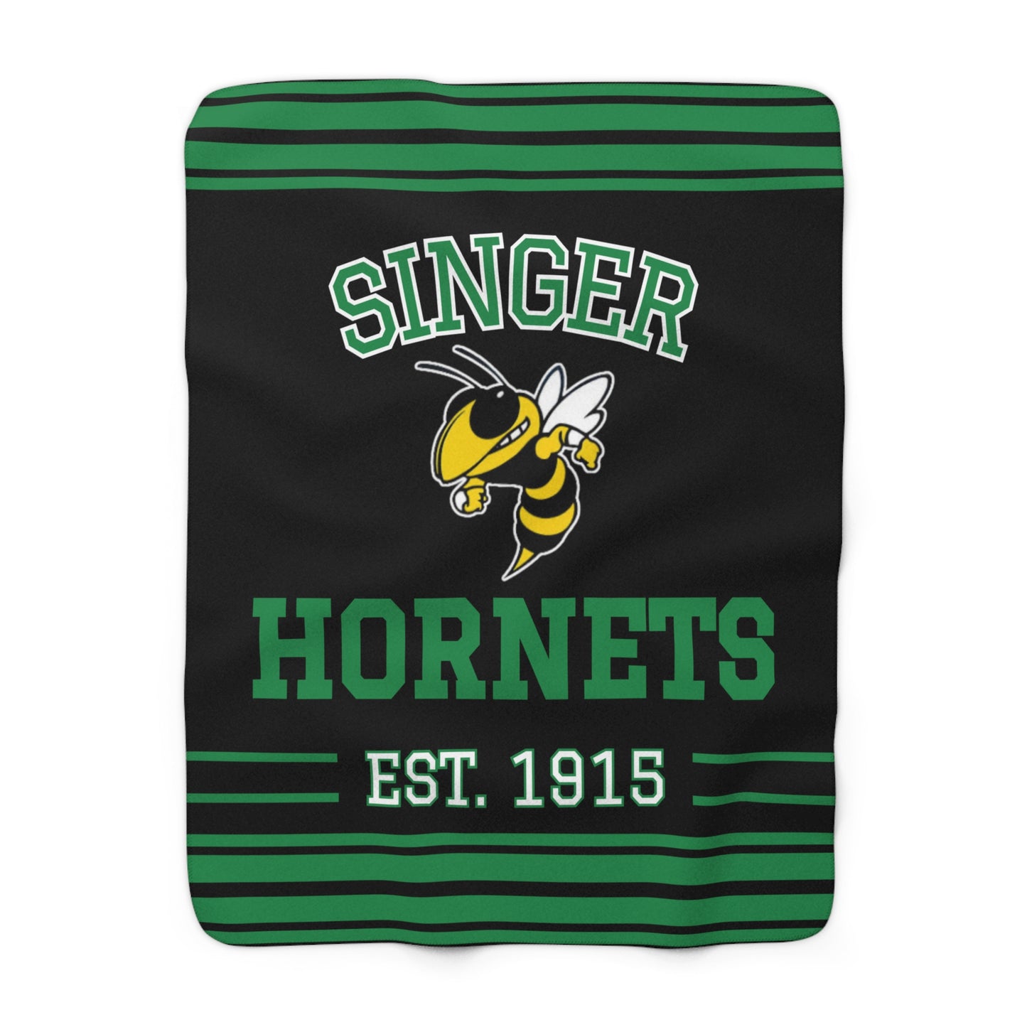 Retro Buzz Sherpa Fleece Throw - Singer Hornets Edition