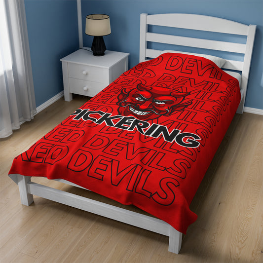 Pickering Red Devils Pride - Velveteen Plush Blanket - EN