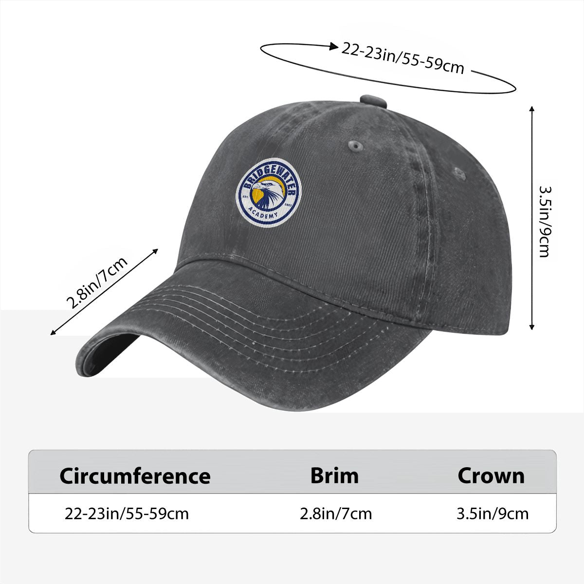 Bridgewater Academy Denim Baseball Cap - Eagles Nest