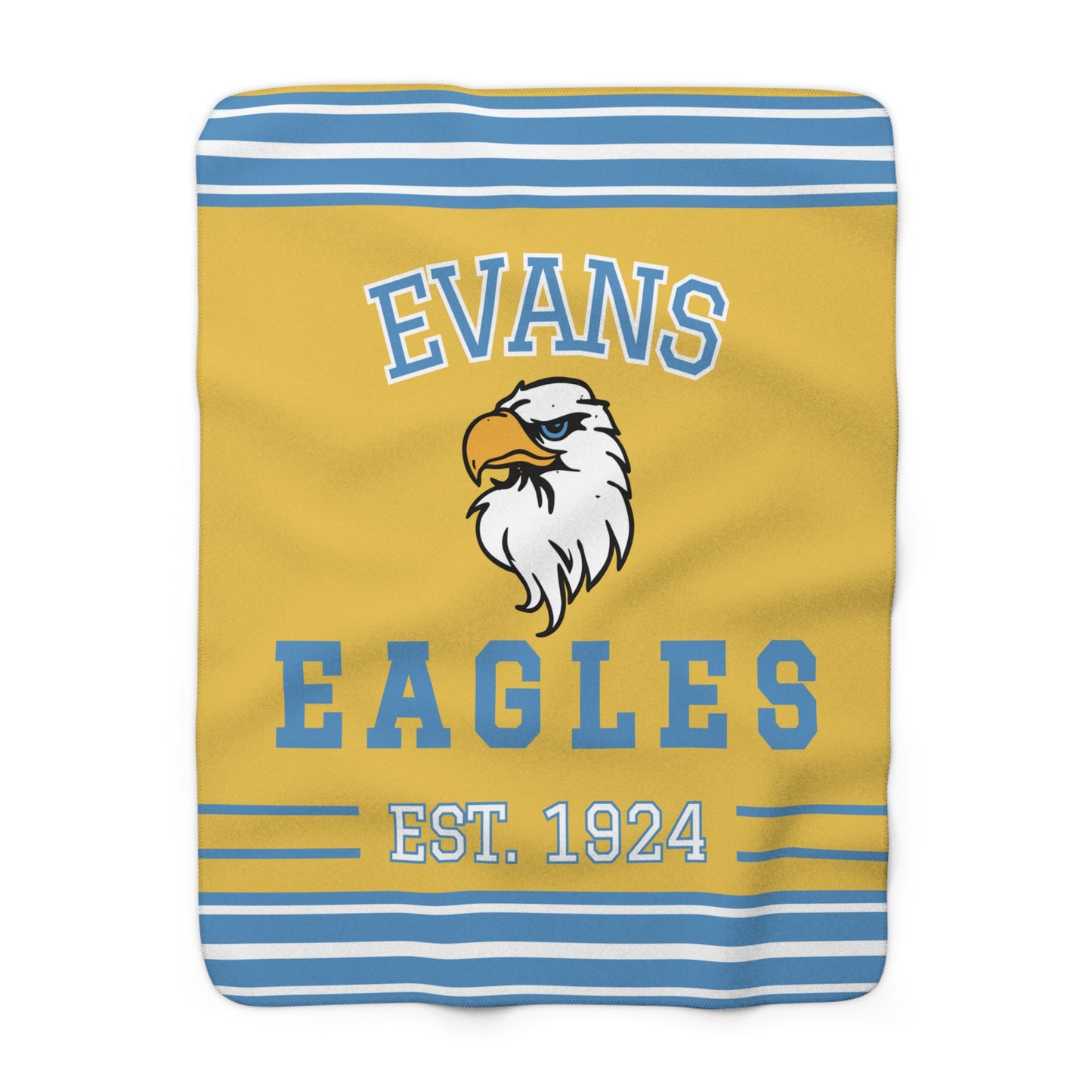 Vintage Gym Sock Sherpa Fleece Throw - Evans Eagles Edition