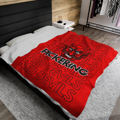 Pickering Red Devils Pride - Velveteen Plush Blanket - EN