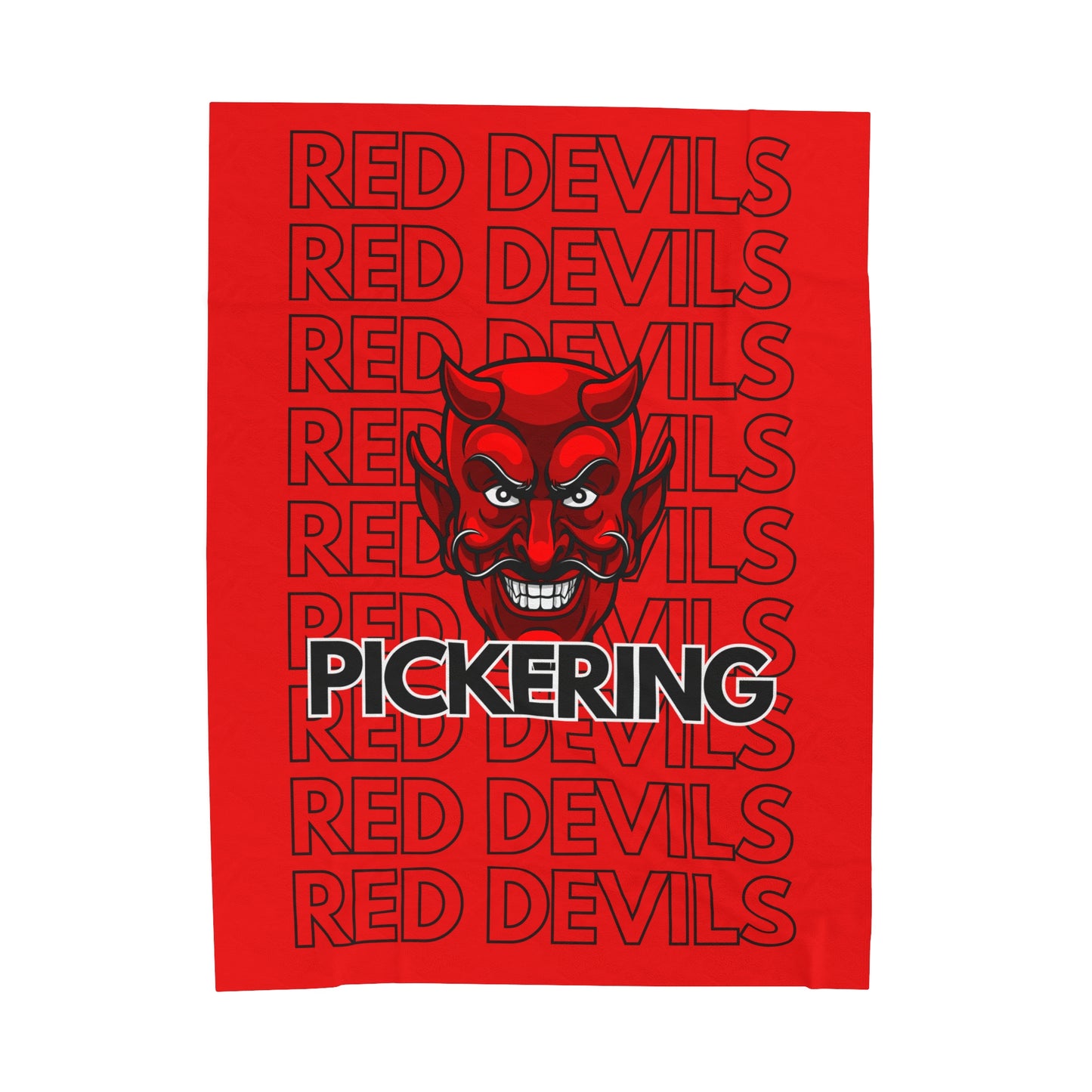 Pickering Red Devils Pride - Velveteen Plush Blanket - EN