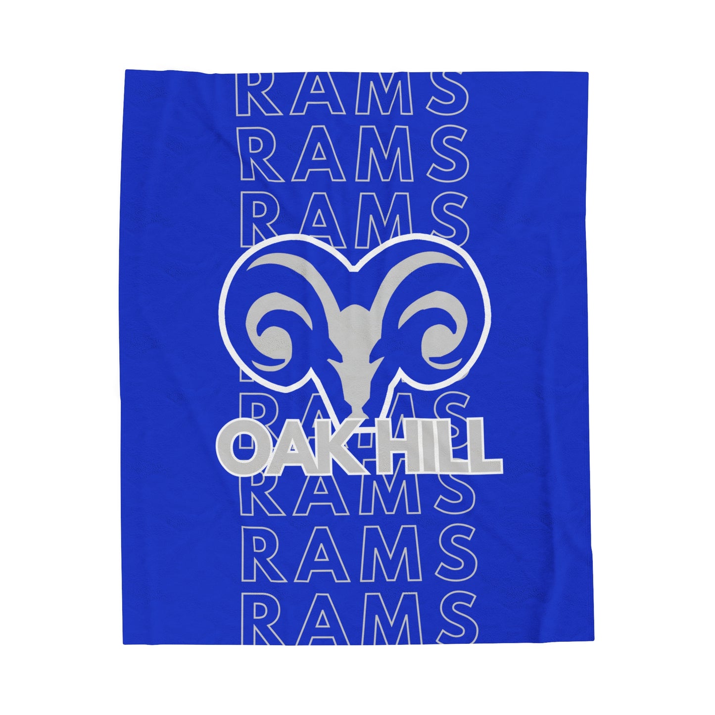 Oak Hill Rams Pride - Velveteen Plush Blanket - EN