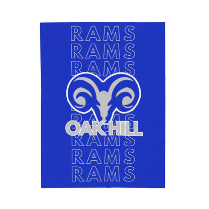 Oak Hill Rams Pride - Velveteen Plush Blanket - EN