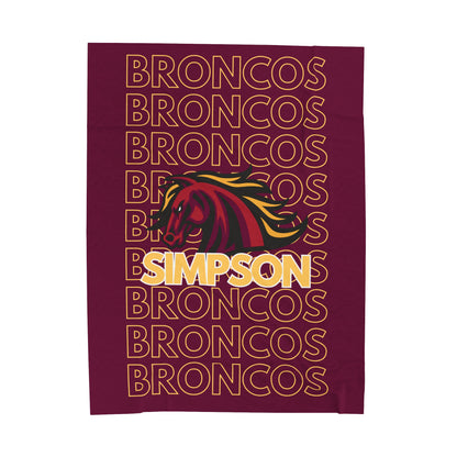 Simpson Broncos Pride - Velveteen Plush Blanket - EN