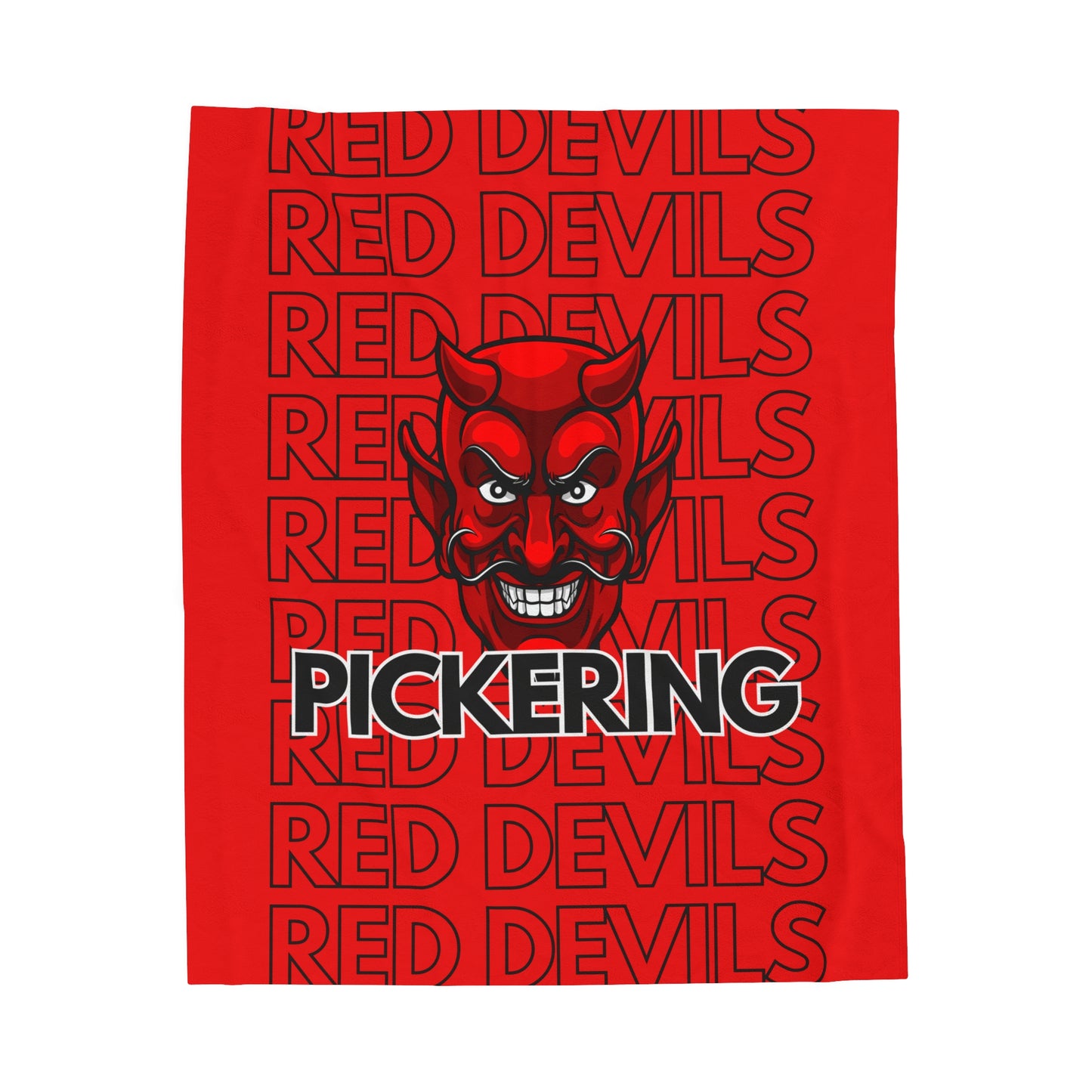 Pickering Red Devils Pride - Velveteen Plush Blanket - EN