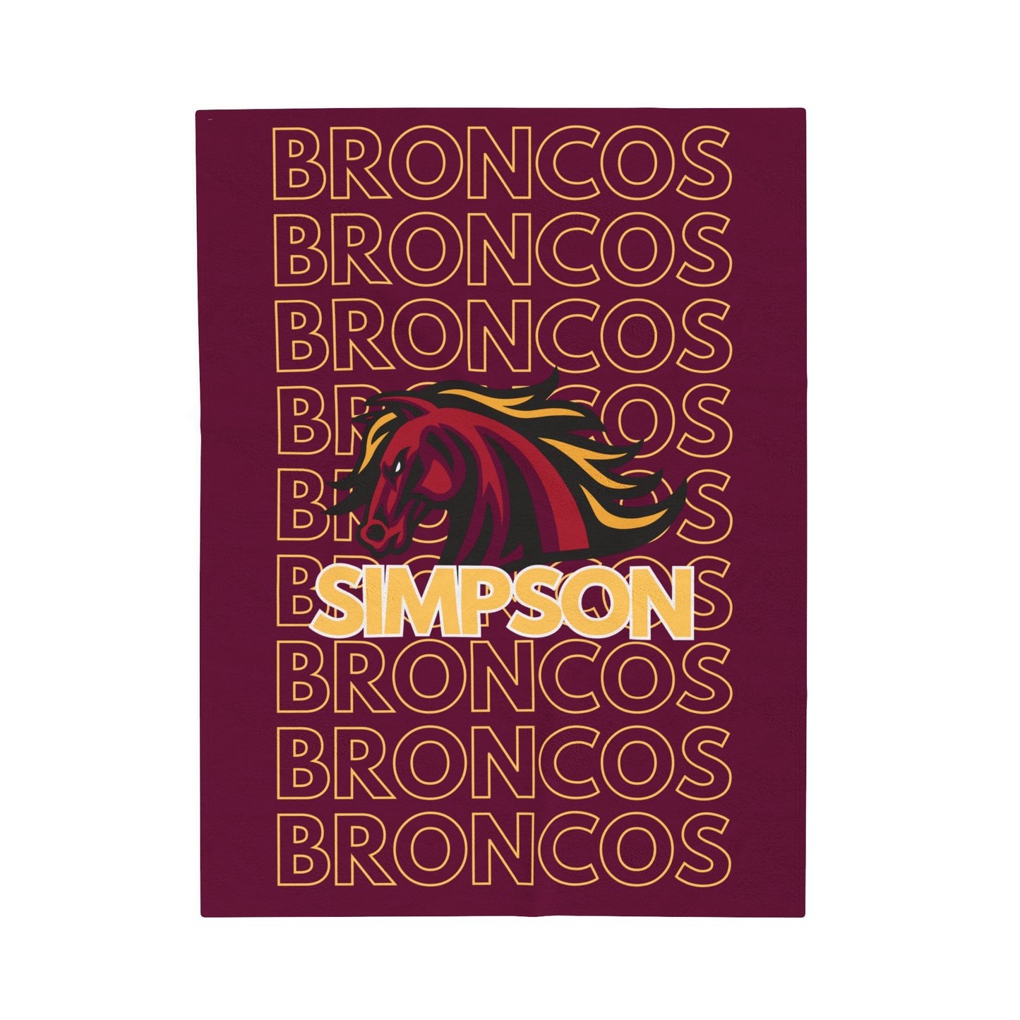 Simpson Broncos Pride - Velveteen Plush Blanket - EN