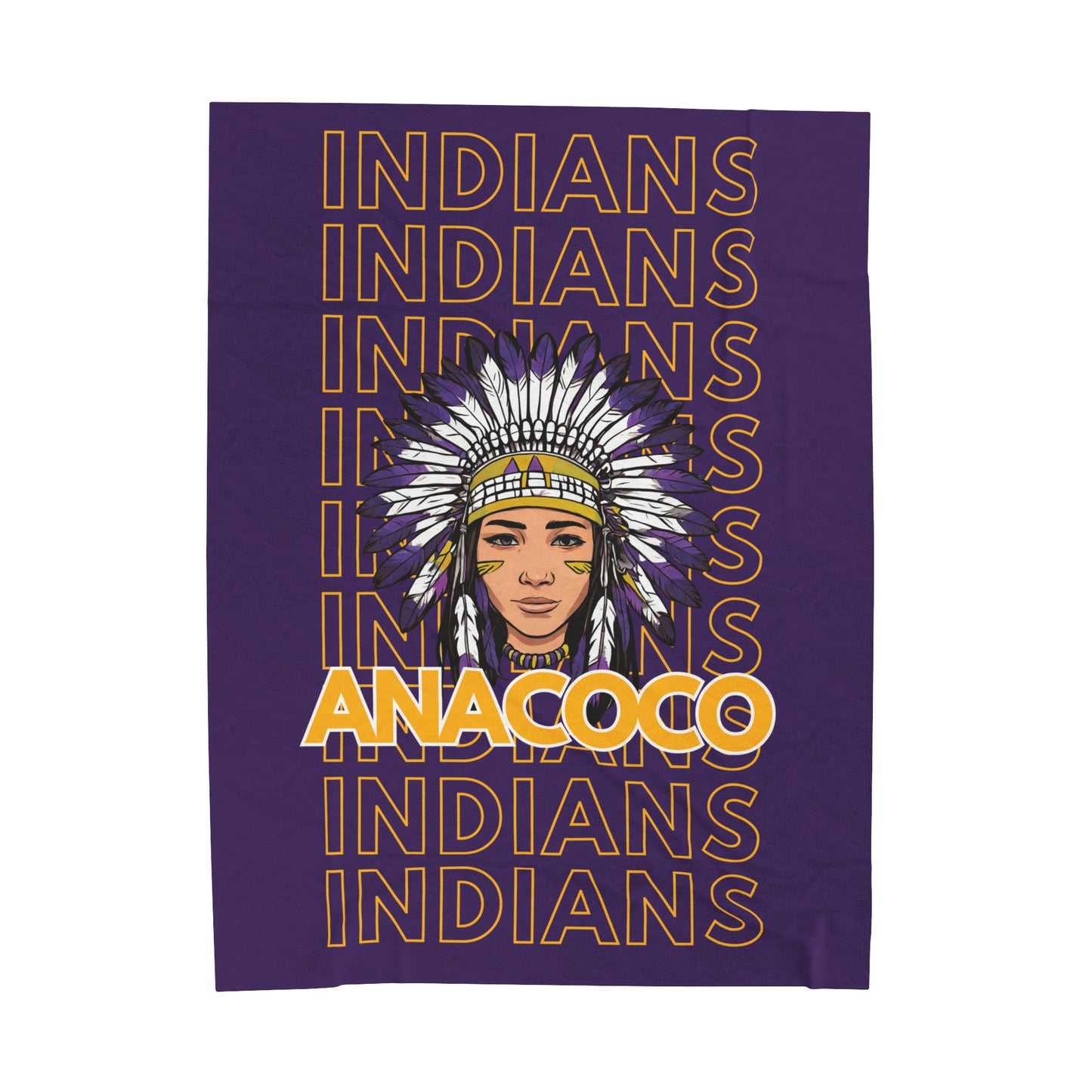 Anacoco Indian Pride - Velveteen Plush Blanket - EN