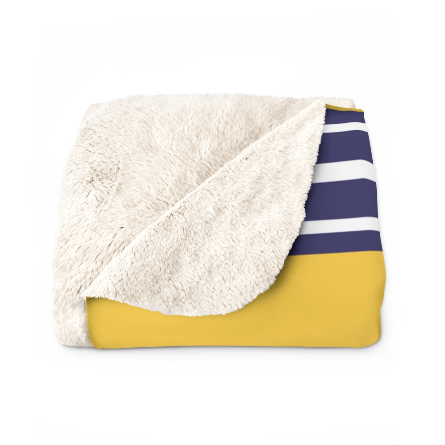 Retro Tube Stripe Sherpa Fleece Throw - Oakdale Warriors Edition