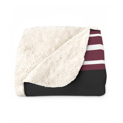 Retro Stripe Pride Sherpa Fleece Throw - Merryville Panthers Edition