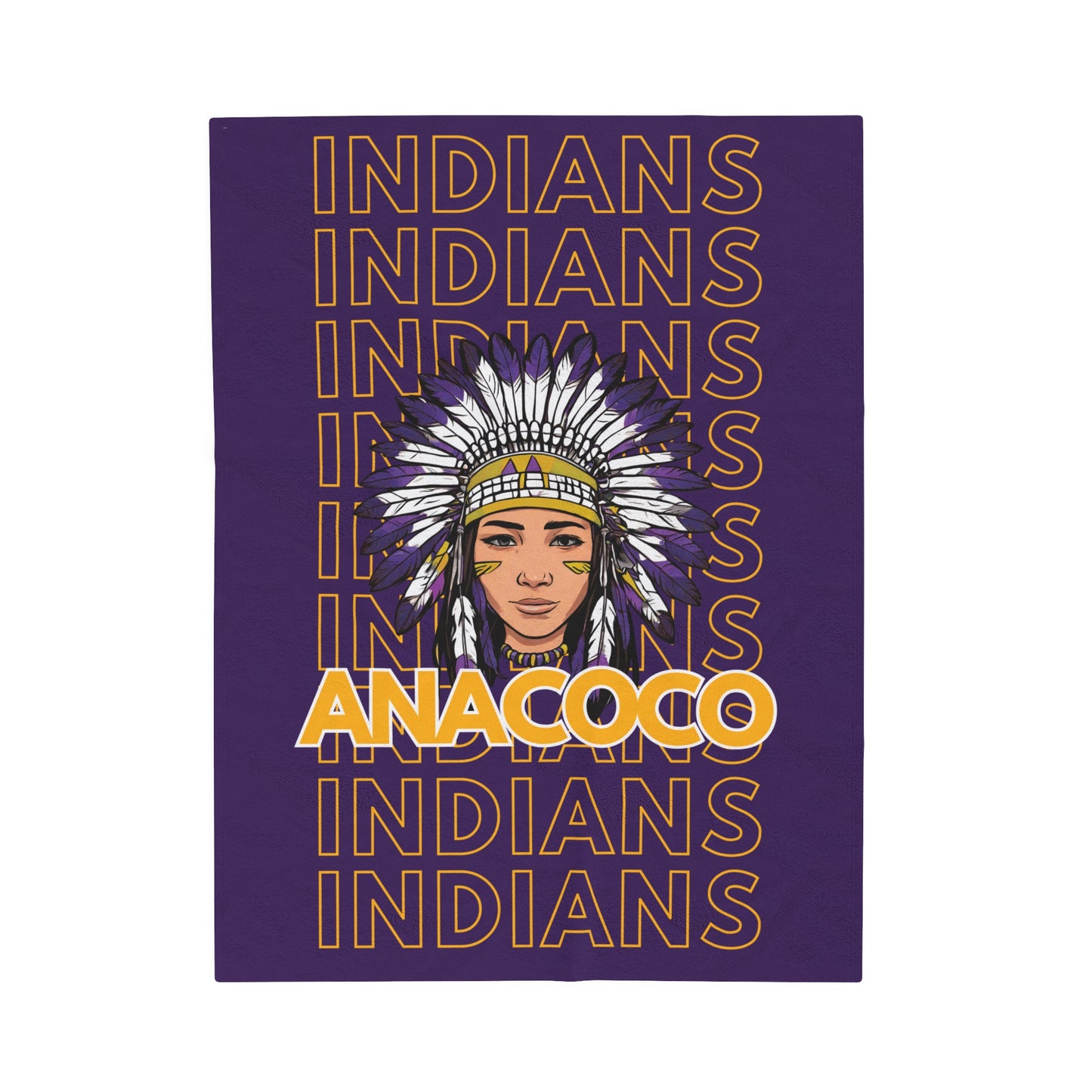 Anacoco Indian Pride - Velveteen Plush Blanket - EN