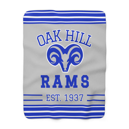 Classic Athletic Stripe Sherpa Fleece Throw - Oak Hill Rams Edition