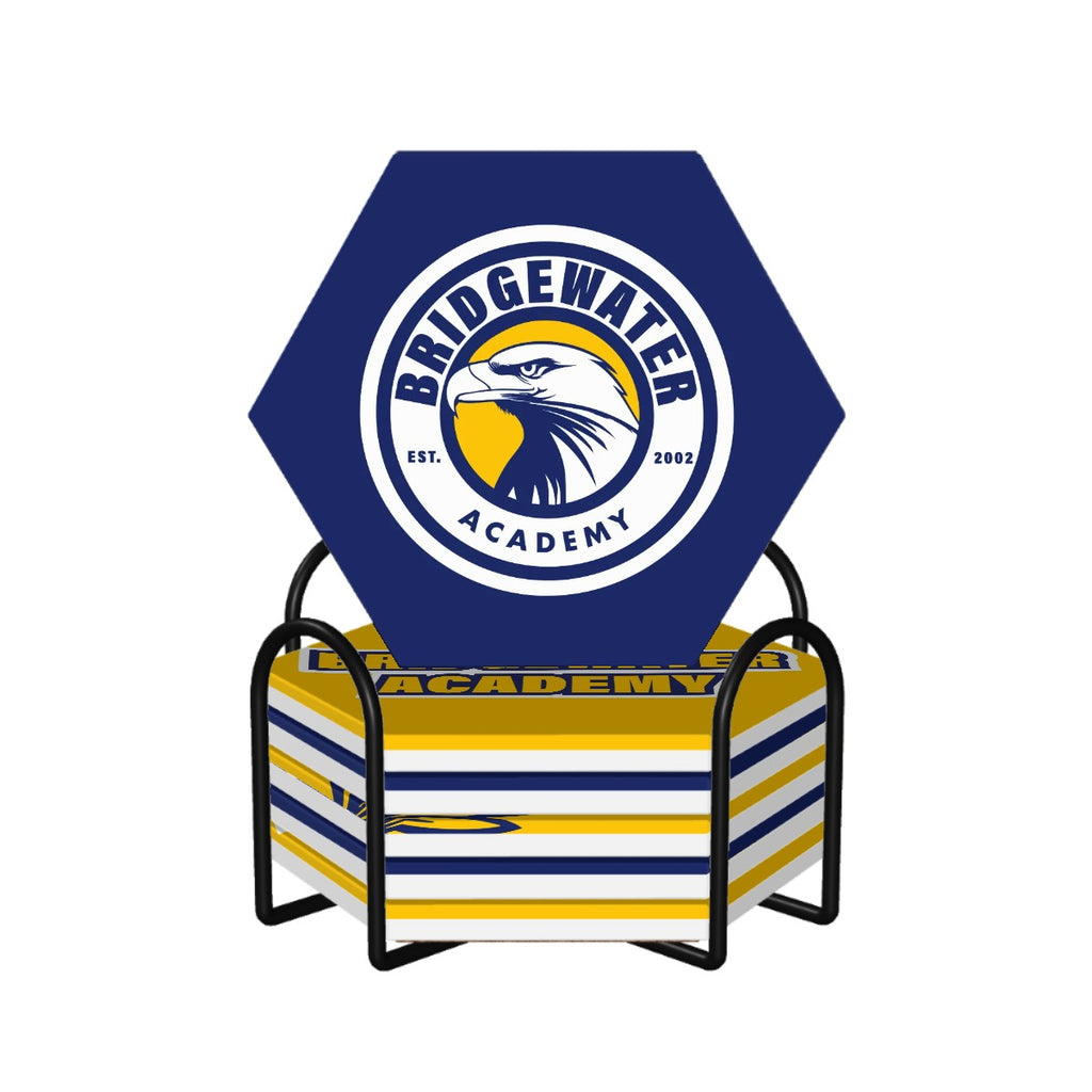 Hexagon Bridgewater Academy Ceramic Coasters Set of 6 - Eagles Nest