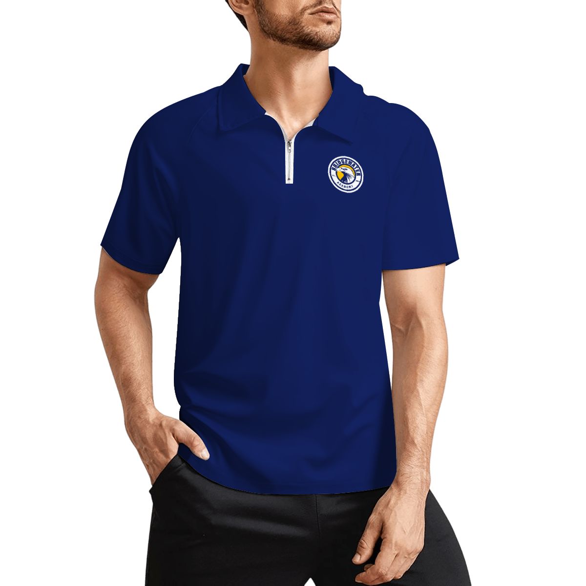 Bridgewater Academy Zip Polo Shirt - Eagles Nest