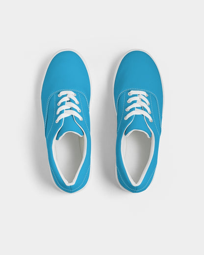 Solid Color Lace Up Canvas Shoe