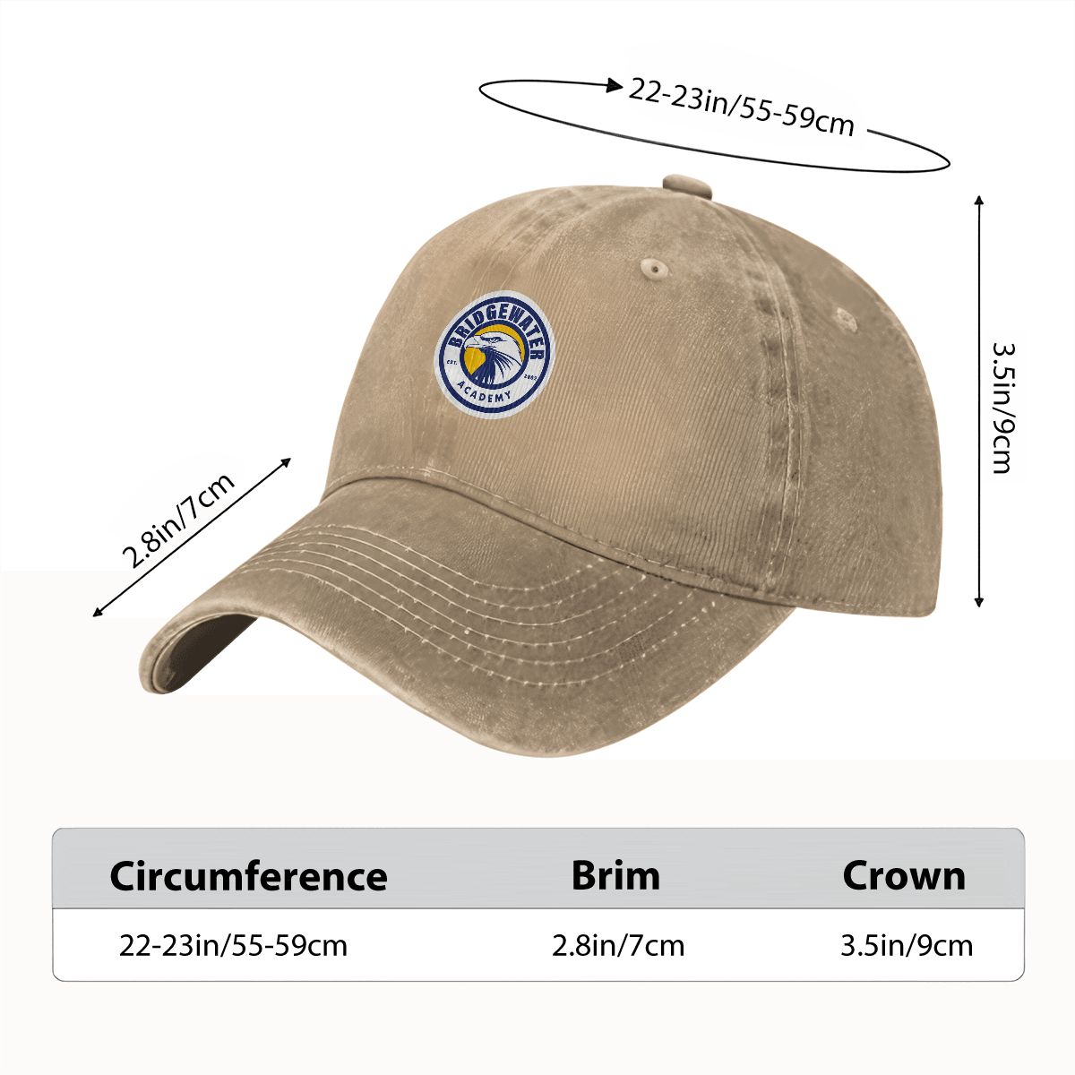 Bridgewater Academy Denim Baseball Cap - Eagles Nest