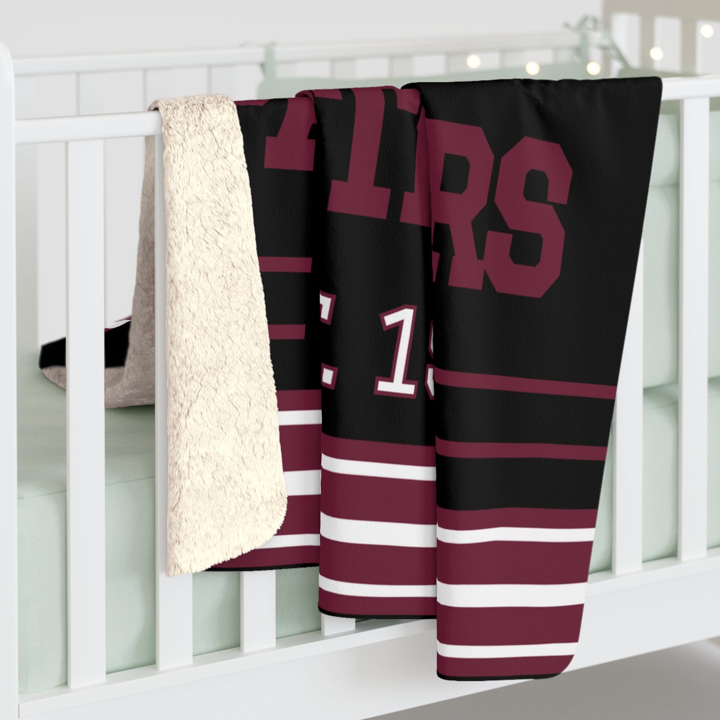 Retro Stripe Pride Sherpa Fleece Throw - Merryville Panthers Edition