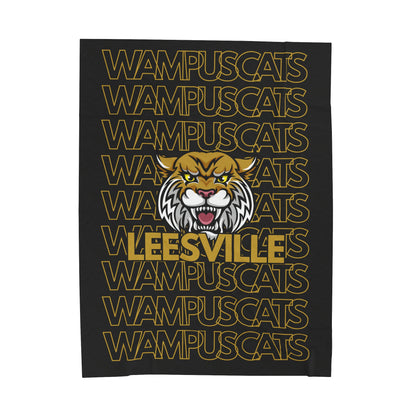 Leesville Wampus Cats Pride - Velveteen Plush Blanket - EN