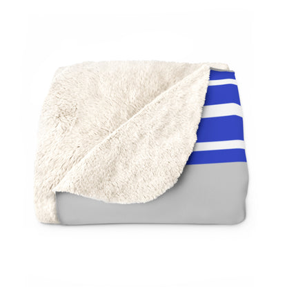 Classic Athletic Stripe Sherpa Fleece Throw - Oak Hill Rams Edition