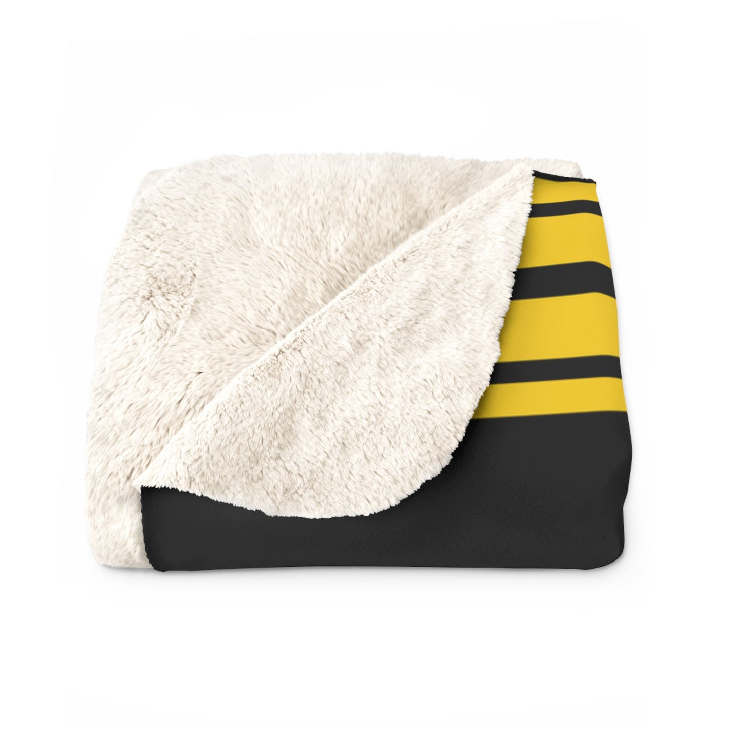 Retro Buzz Stripe Sherpa Fleece Throw - Hornbeck Hornets Edition