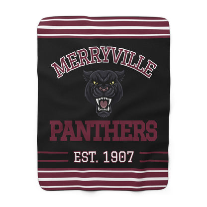 Retro Stripe Pride Sherpa Fleece Throw - Merryville Panthers Edition