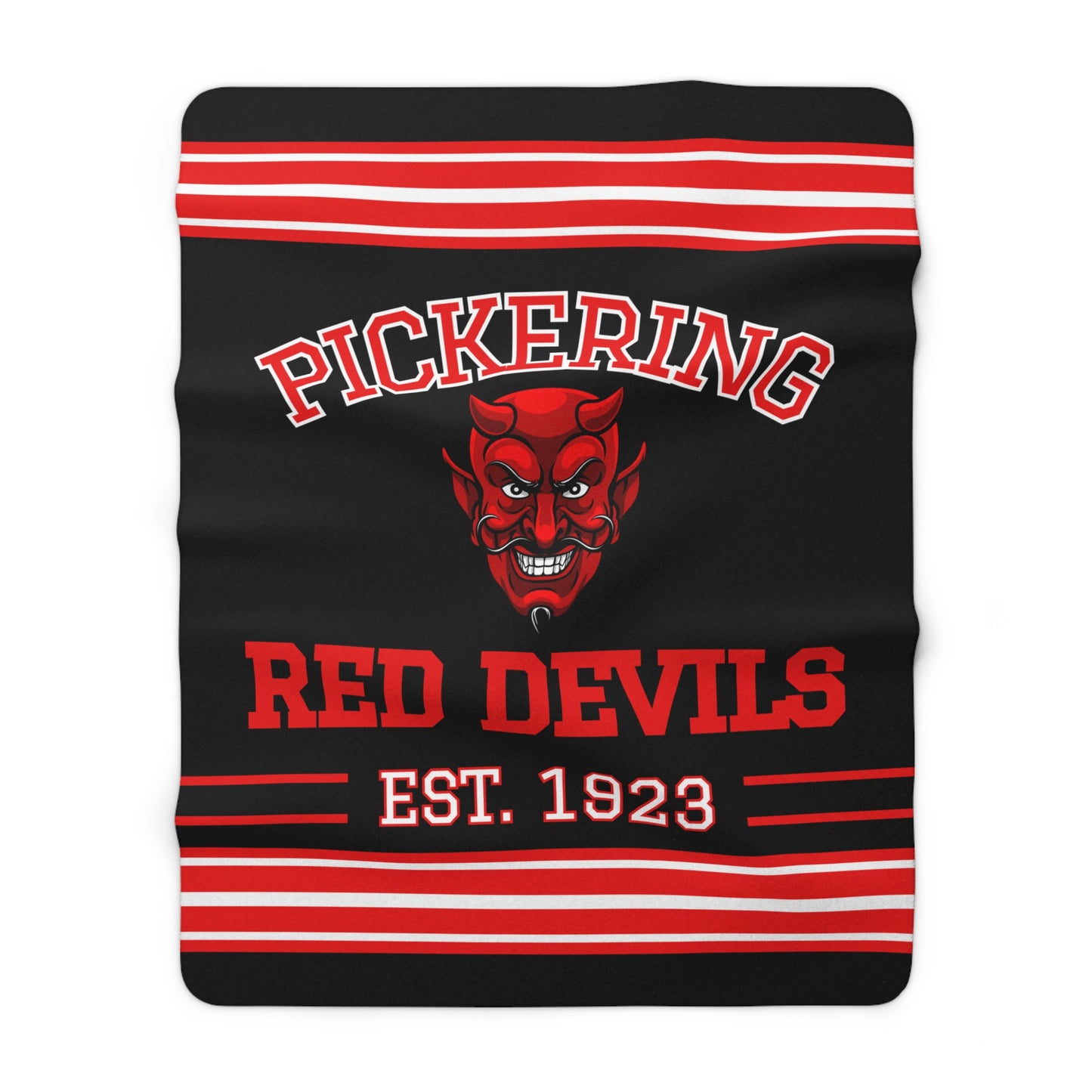 Old School Spirit Sherpa Fleece Throw - Pickering Red Devils Edition