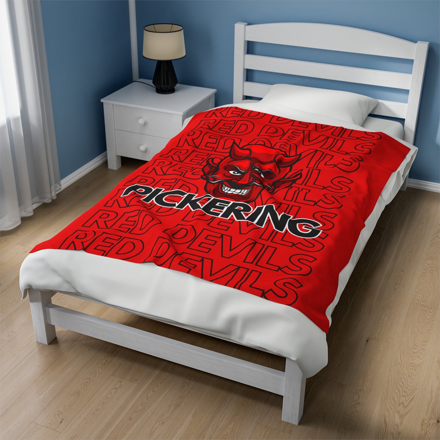 Pickering Red Devils Pride - Velveteen Plush Blanket - EN