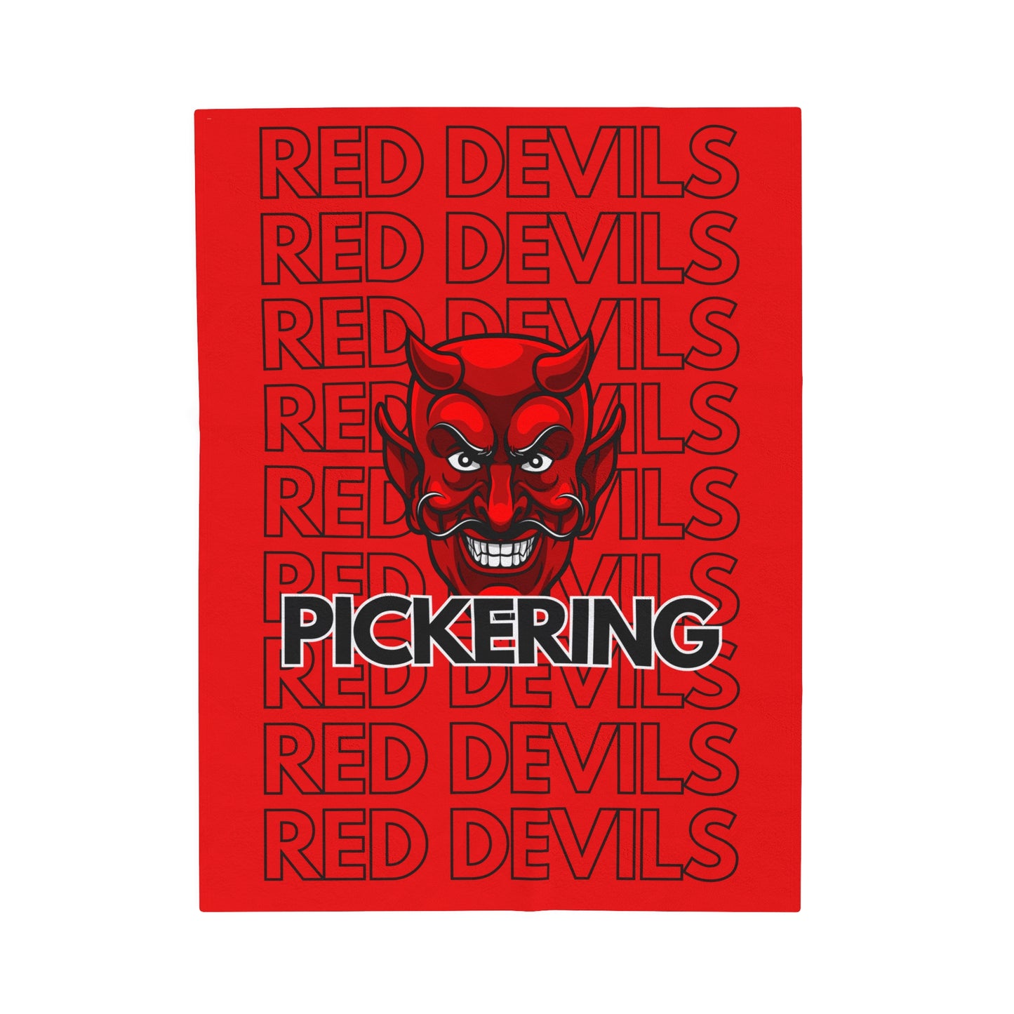 Pickering Red Devils Pride - Velveteen Plush Blanket - EN