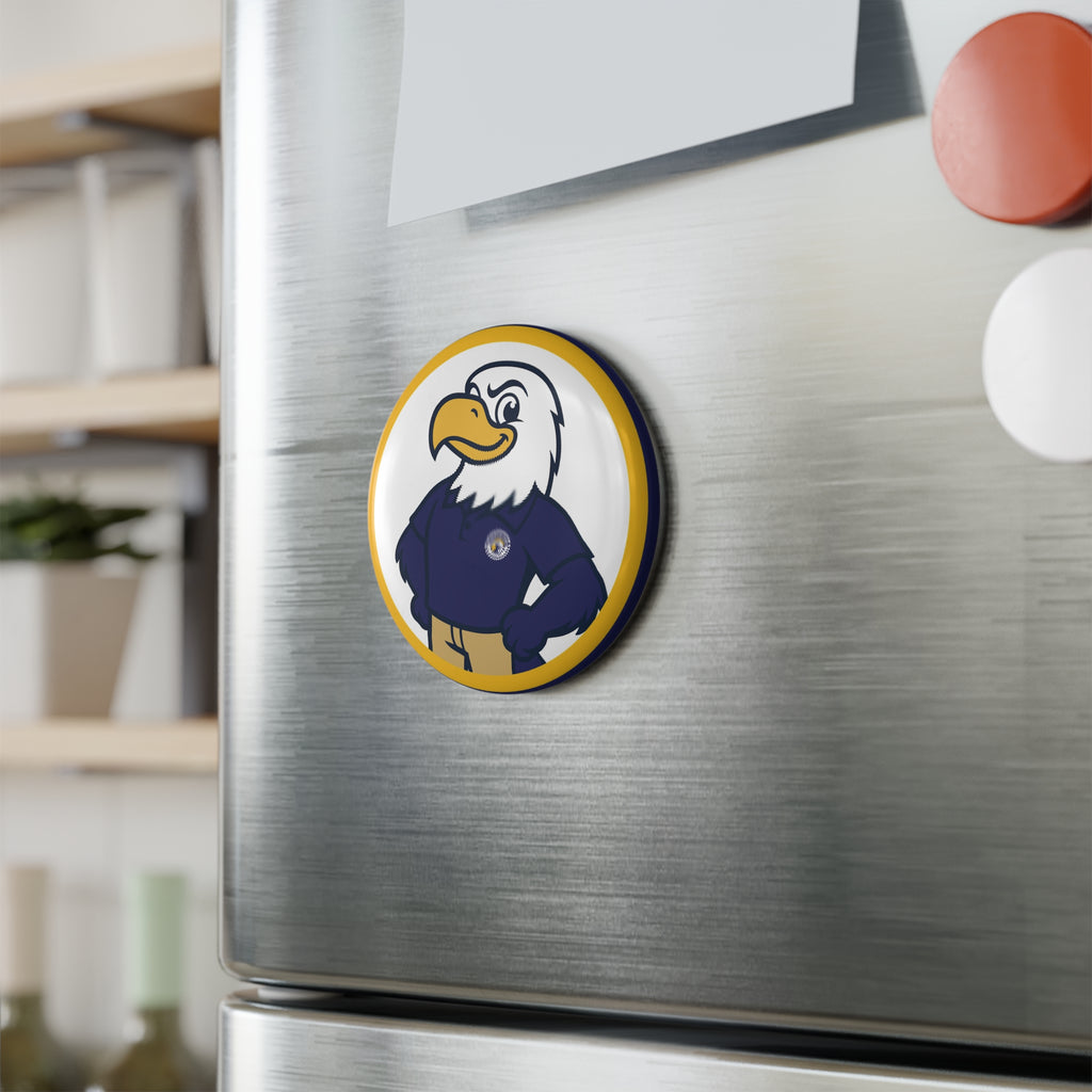 School Spirit Button Magnet - Eagles Nest
