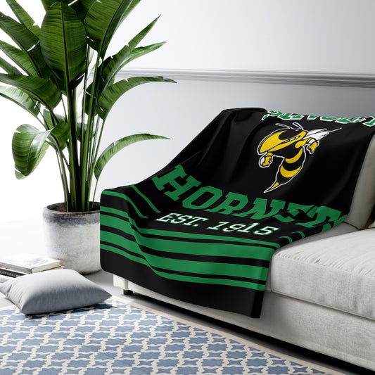 Retro Buzz Sherpa Fleece Throw - Singer Hornets Edition