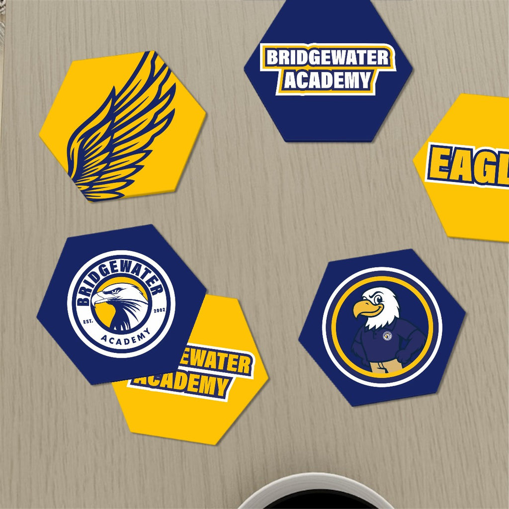 Hexagon Bridgewater Academy Ceramic Coasters Set of 6 - Eagles Nest
