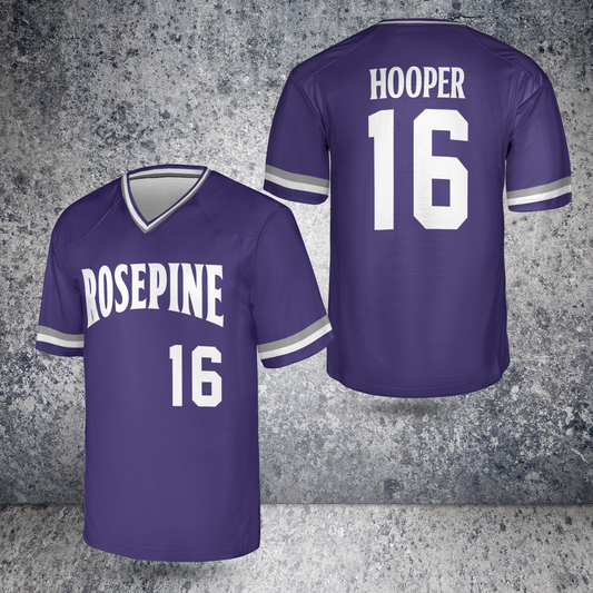 Custom Rosepine Baseball Purple V-Neck Fan Jersey