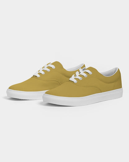 Solid Color Lace Up Canvas Shoe