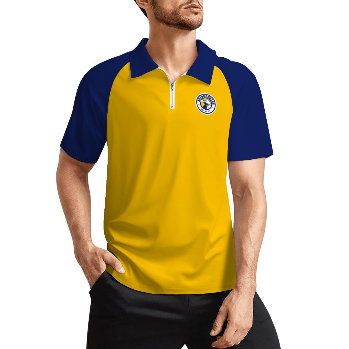 Bridgewater Academy Zip Polo Shirt - Eagles Nest
