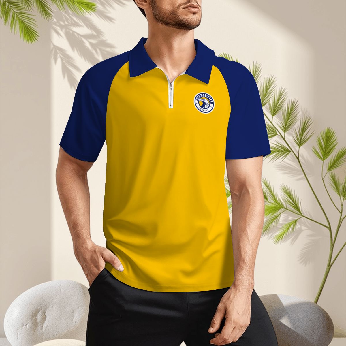 Bridgewater Academy Zip Polo Shirt - Eagles Nest